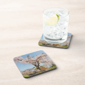 日本、京都。青空のさくらんぼの木の涙 コースター (右側)