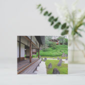 日本、京都。静寂の石庭 ポストカード (スタンド正面)