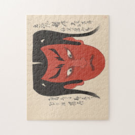 日本 – 伝統的歌舞伎 – 赤1 - ジグソーパズル