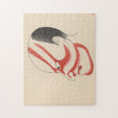 日本 – 伝統的歌舞伎 – red4 - ジグソーパズル (縦)