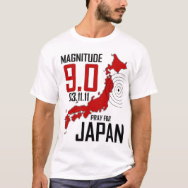 日本-大きさ9.0 -のために03.11.11祈って下さい Tシャツ