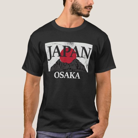 日本 大阪 富士さん フラッグ Tシャツ (正面)