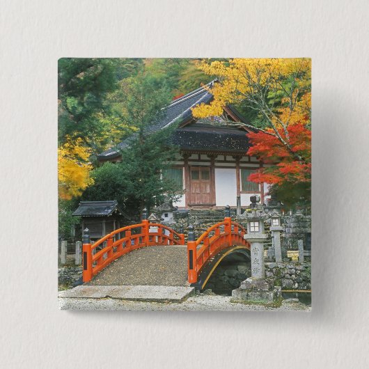 日本 奈良 竜禅寺 缶バッジ (正面)