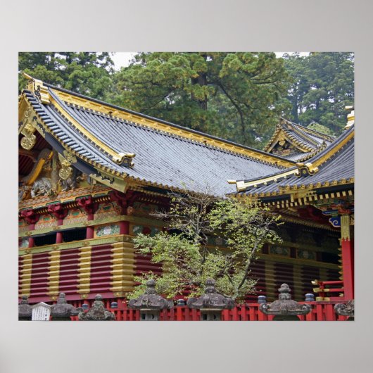 日本、日光。東照宮と2つの廟 ポスター (正面)