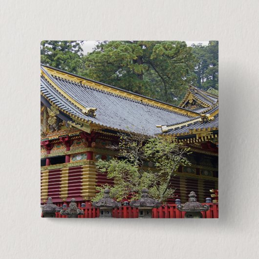 日本、日光。2つの東照宮と霊廟 缶バッジ (正面)