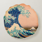 日本 – 日本のアー素晴らしト(神奈川の波) ラウンドクッション (裏面)