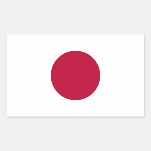 日本/日本の国旗 長方形シール (正面)