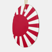 日本-朝日の日本のな旗の海軍旗 セラミックオーナメント (左)