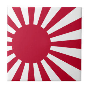 日本-朝日の日本のな旗の海軍旗 タイル