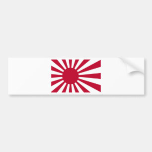 日本-朝日の日本のな旗の海軍旗 バンパーステッカー