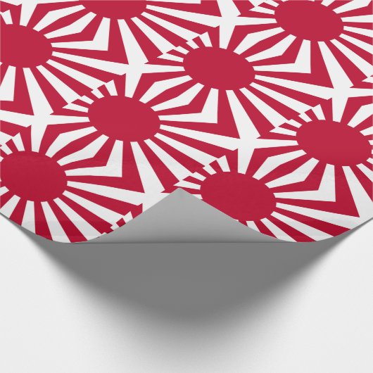 日本-朝日の日本のな旗の海軍旗 ラッピングペーパー (角)