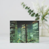 日本、東京都新宿区ナイトスケープ ポストカード (スタンド正面)