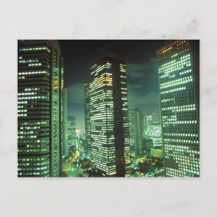 日本、東京都新宿区ナイトスケープ ポストカード