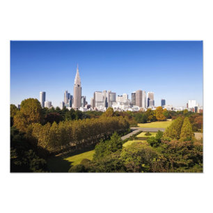 日本。東京。新宿区のスカイラインと フォトプリント