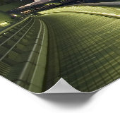 日本.東京。東京湾のレインボーブリッジ。 ポスター (角)