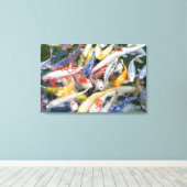 日本、東京、魚の泳ぎ方 キャンバスプリント (インサイチュ (ウッドフロア))