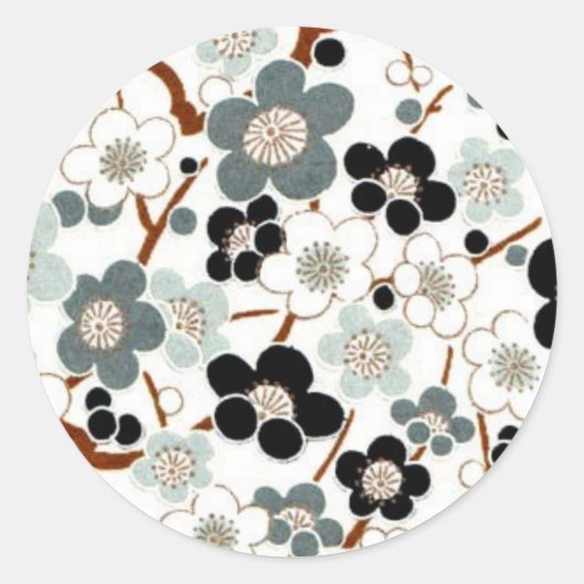 日本,桜,着物,折り紙,千代紙,花, ラウンドシール (正面)