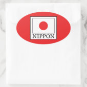 日本 楕円形シール (バッグ)
