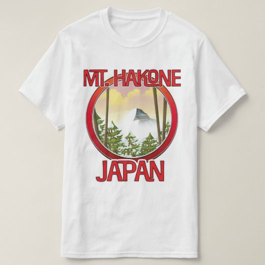 日本 箱根山 Tシャツ (デザイン正面)