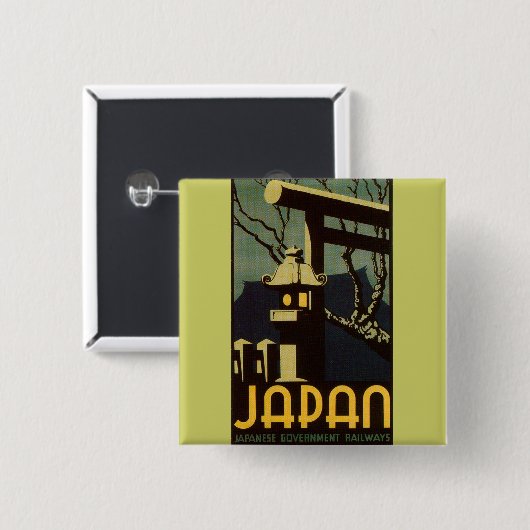 日本 缶バッジ (正面&裏面)
