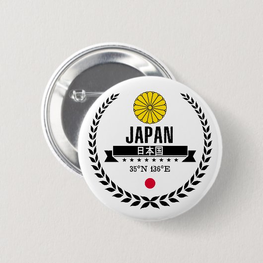 日本 缶バッジ (正面&裏面)