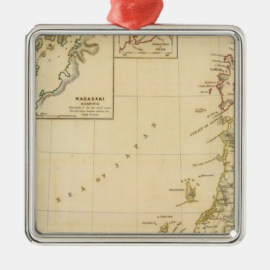 日本、長崎 メタルオーナメント (正面)