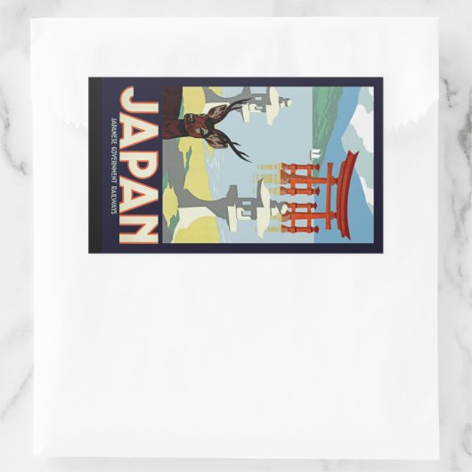 日本 長方形シール (バッグ)