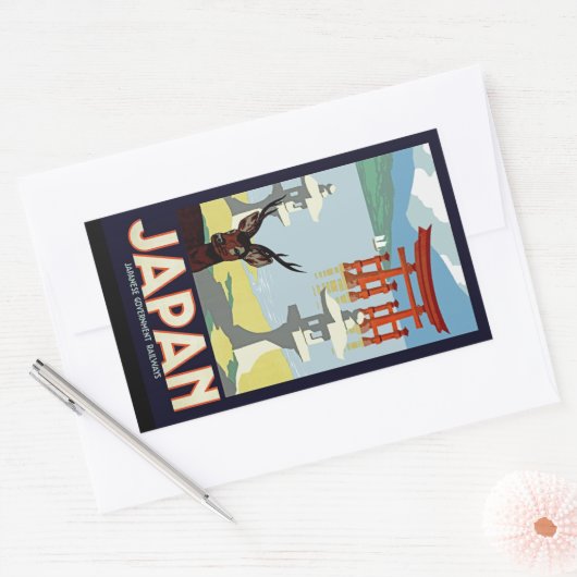 日本 長方形シール (封筒)