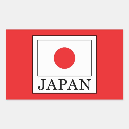 日本 長方形シール (正面)