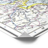 「日本/韓国： 1945年 – 詳細地図… ポスター (角)