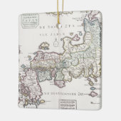 日本| 1769年の旧式な地図 セラミックオーナメント (左)
