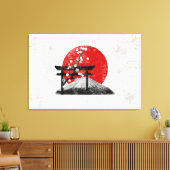 日本ID153の国旗と記号 キャンバスプリント (インサイチュ (リビング))