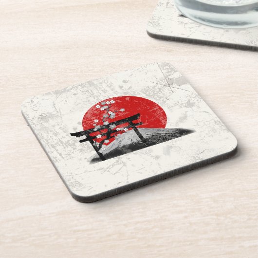 日本ID153の国旗と記号 コースター (左側)