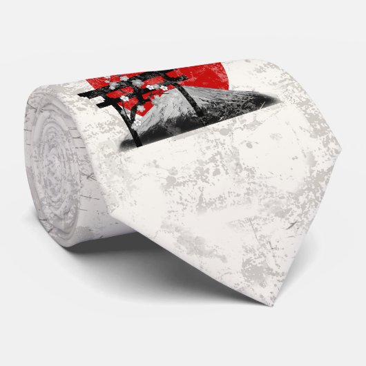 日本ID153の国旗と記号 ネクタイ (ロール)