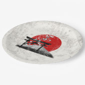 日本ID153の国旗と記号 ペーパープレート (アングル)