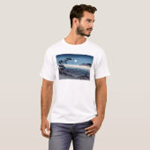 日本no.2の月明りのビーチ tシャツ (正面フル)