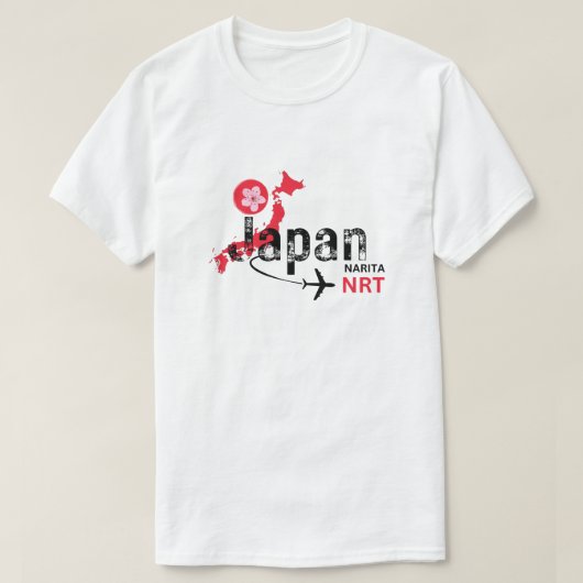 日本NRT空港コードTシャツ Tシャツ (デザイン正面)