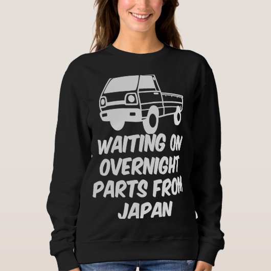 日本Waiting On PartsミニトラックKeiカー4wd Off スウェットシャツ (正面)