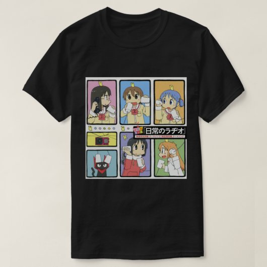 日条 – 全キャラクター Tシャツ (デザイン正面)