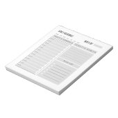 日次スケジュールプランナーメモ帳 ノートパッド (回転)