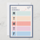 日次スケジュールプランナー(月曜日から金曜日) 招待状 (裏面)