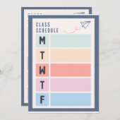 日次スケジュールプランナー(月曜日から金曜日) 招待状 (正面/裏面)