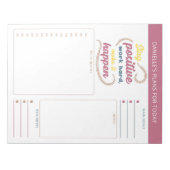 日次プランナー引用文ゴールのメモとスケジュール ノートパッド (正面)