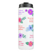 日次リマインダ前向きーやる気を起こさせる引用文 タンブラー (正面)