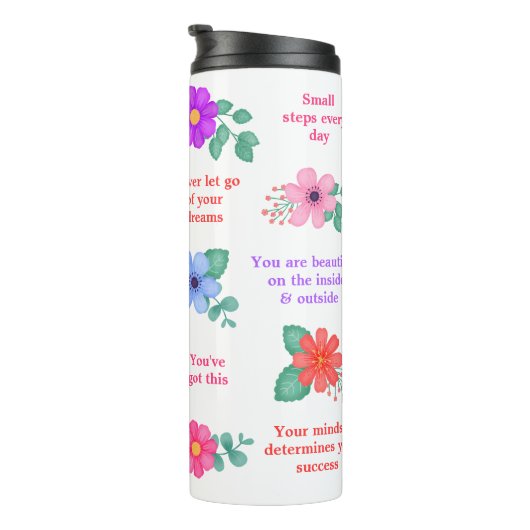 日次リマインダ前向きーやる気を起こさせる引用文 タンブラー (回転右)