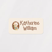 日気に学校カスタムかわいい動物の服 ラベル (デザイン1)