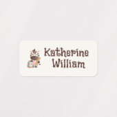 日気に学校カスタムかわいい動物の服 ラベル (デザイン2)