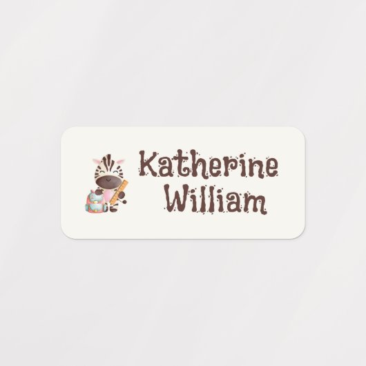 日気に学校カスタムかわいい動物の服 ラベル (デザイン2)