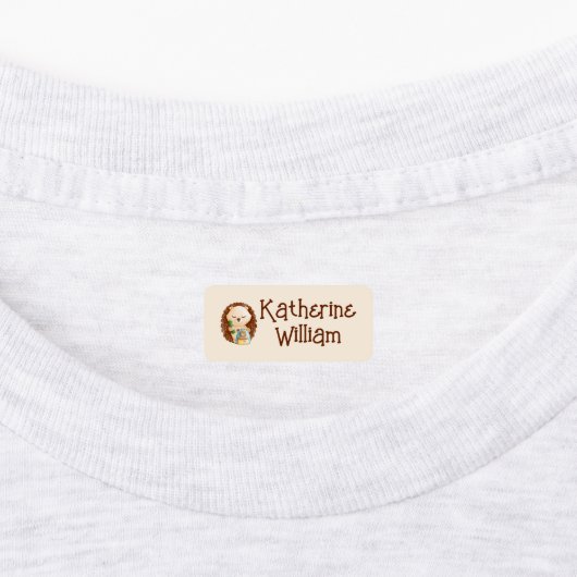 日気に学校カスタムかわいい動物の服 ラベル (貼付)