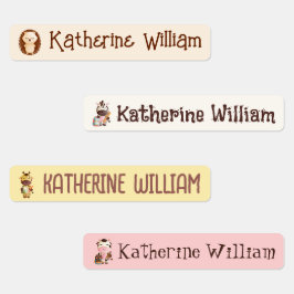 日気に学校カスタムかわいい動物 ラベル